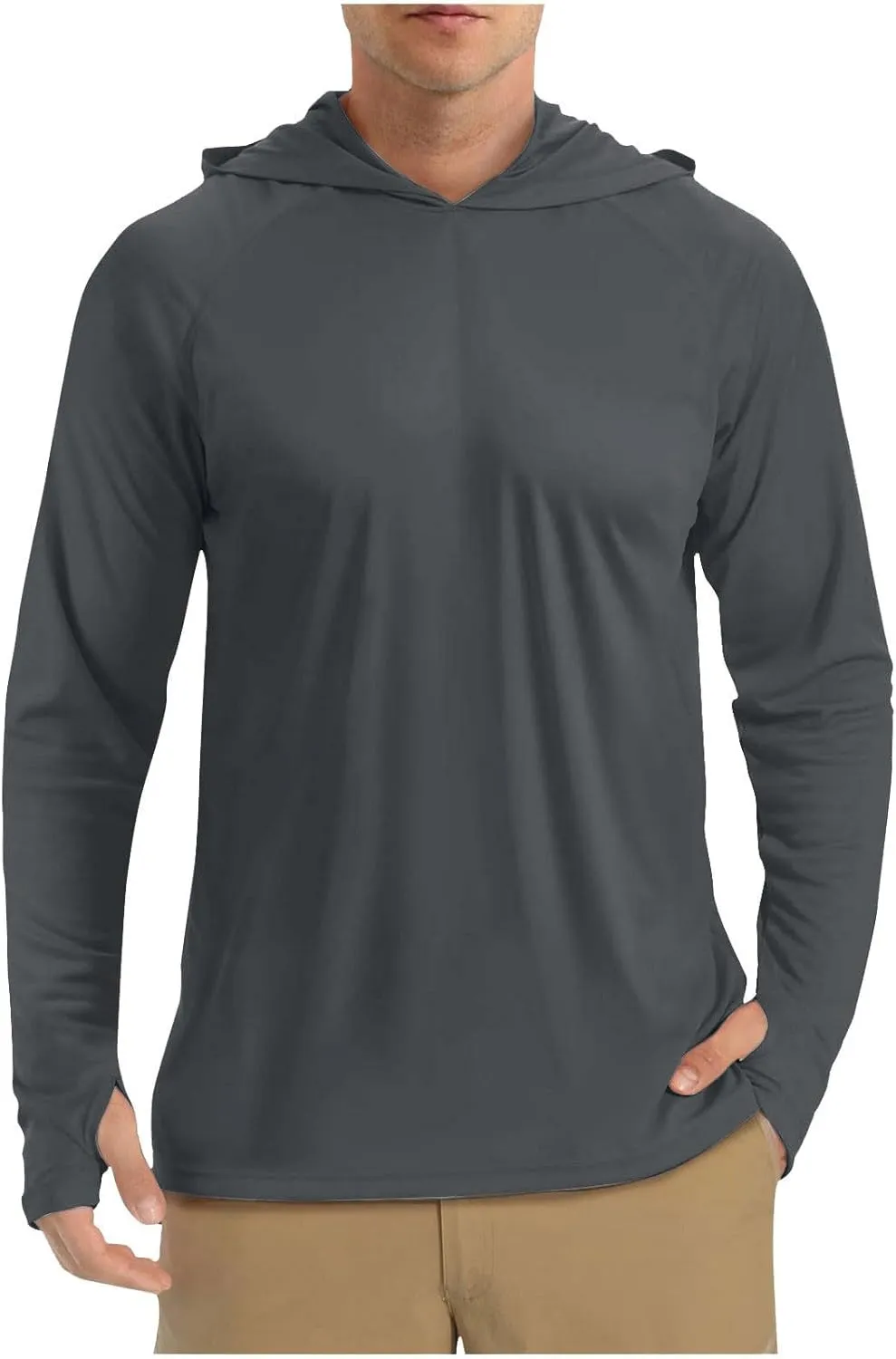Sun Protection Shirts Men Long Sleeve Fishing Shirts Casual Lightweight Hoodie Breathable Athletic Hiking Tee Shirt