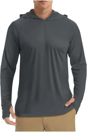 Sun Protection Shirts Men Long Sleeve Fishing Shirts Casual Lightweight Hoodie Breathable Athletic Hiking Tee Shirt