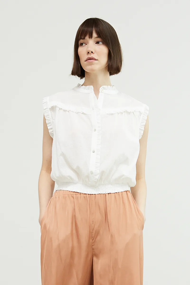 The Yumi Ruffled Yoke Blouse