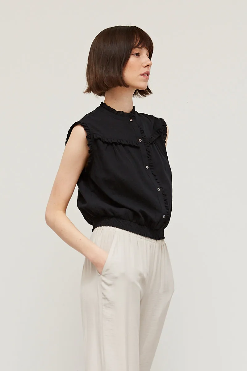 The Yumi Ruffled Yoke Blouse