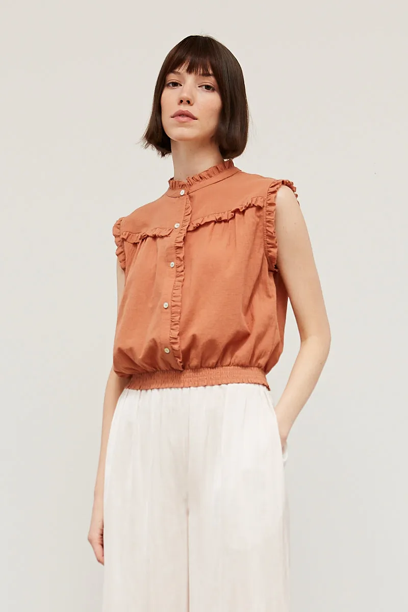 The Yumi Ruffled Yoke Blouse