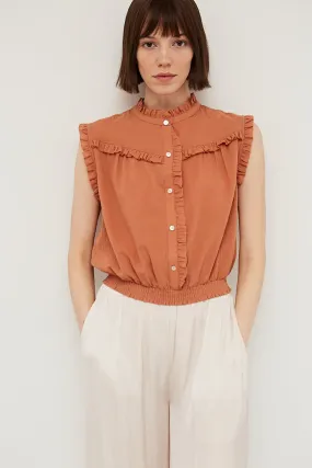 The Yumi Ruffled Yoke Blouse