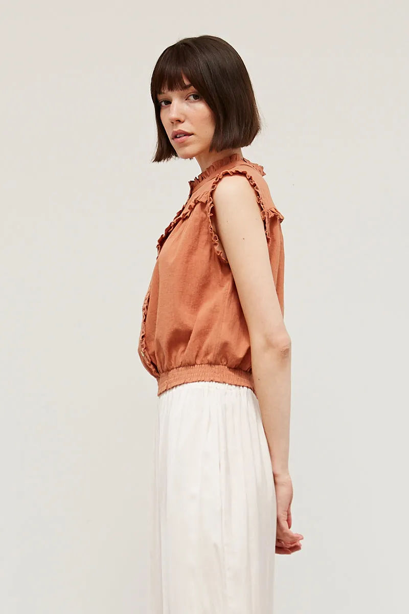 The Yumi Ruffled Yoke Blouse