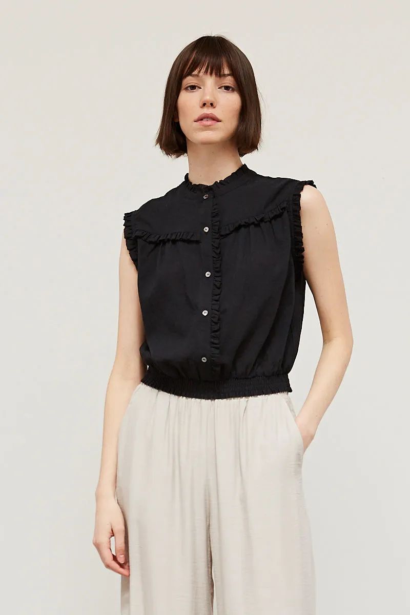 The Yumi Ruffled Yoke Blouse