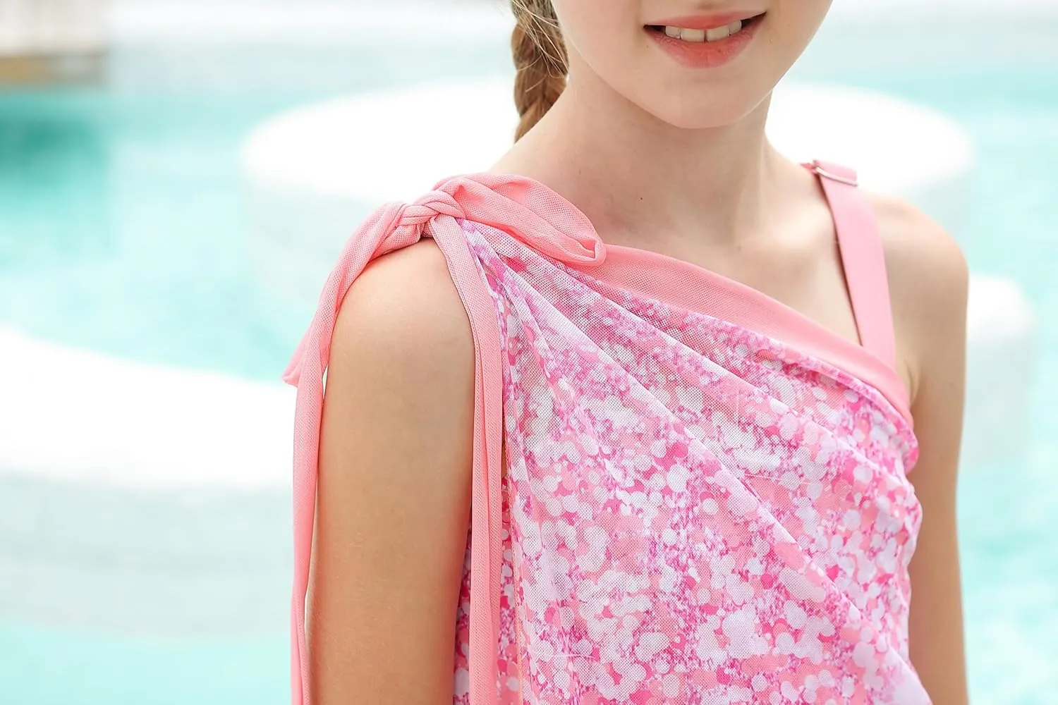 UNIFACO Girls One Piece Swimsuit with Cover Up Skirt 2 Piece Bathing Suit Swimwear Sets 6-12T