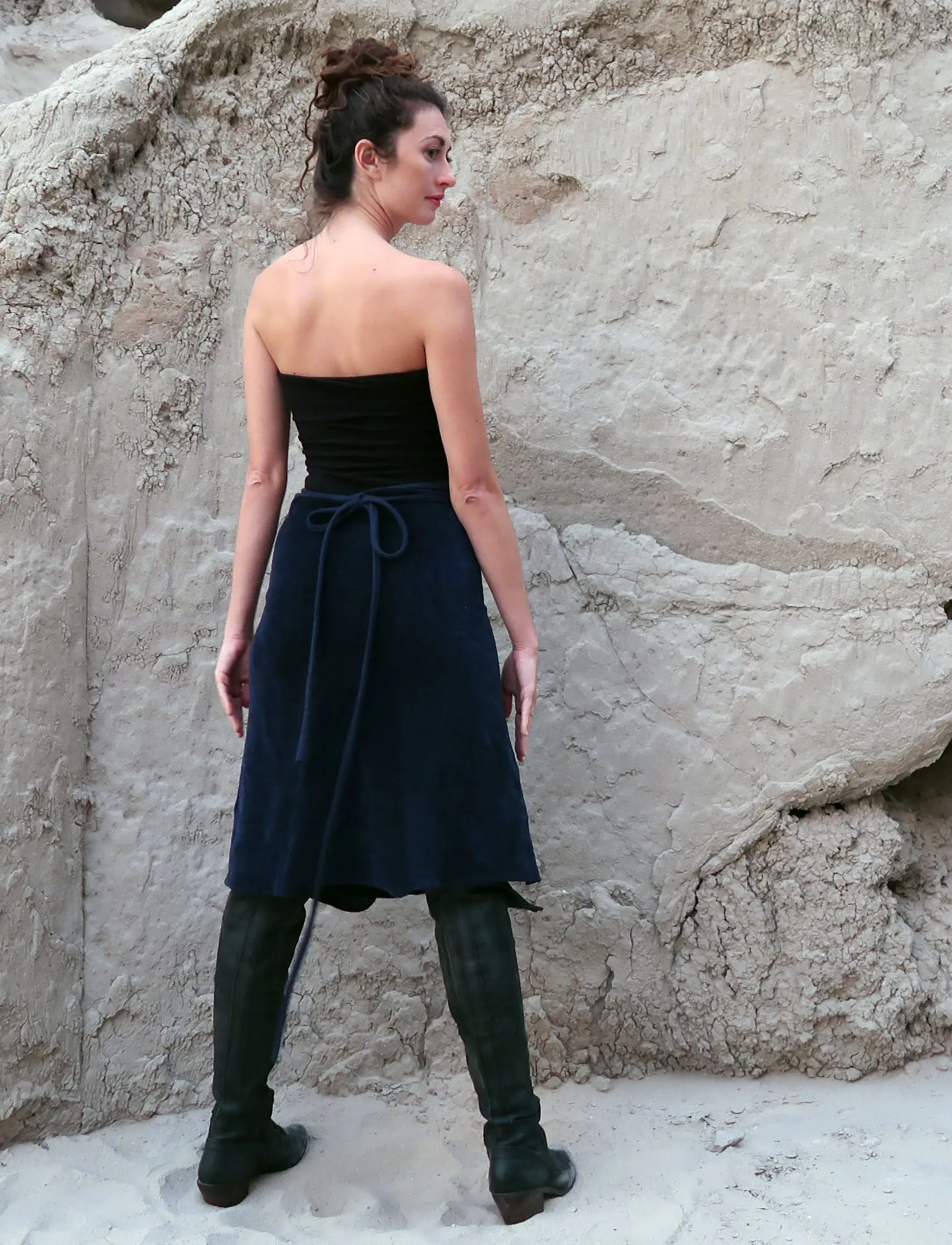 VELOUR Simplicity Wrap Below Knee Skirt