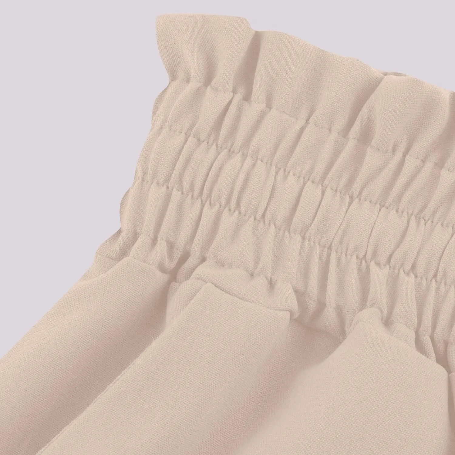 Women's Casual Wide Leg Culottes Pants Comfy Drawstring High Elastic Waist Palazzo Flowy Vacation Pants with Pockets