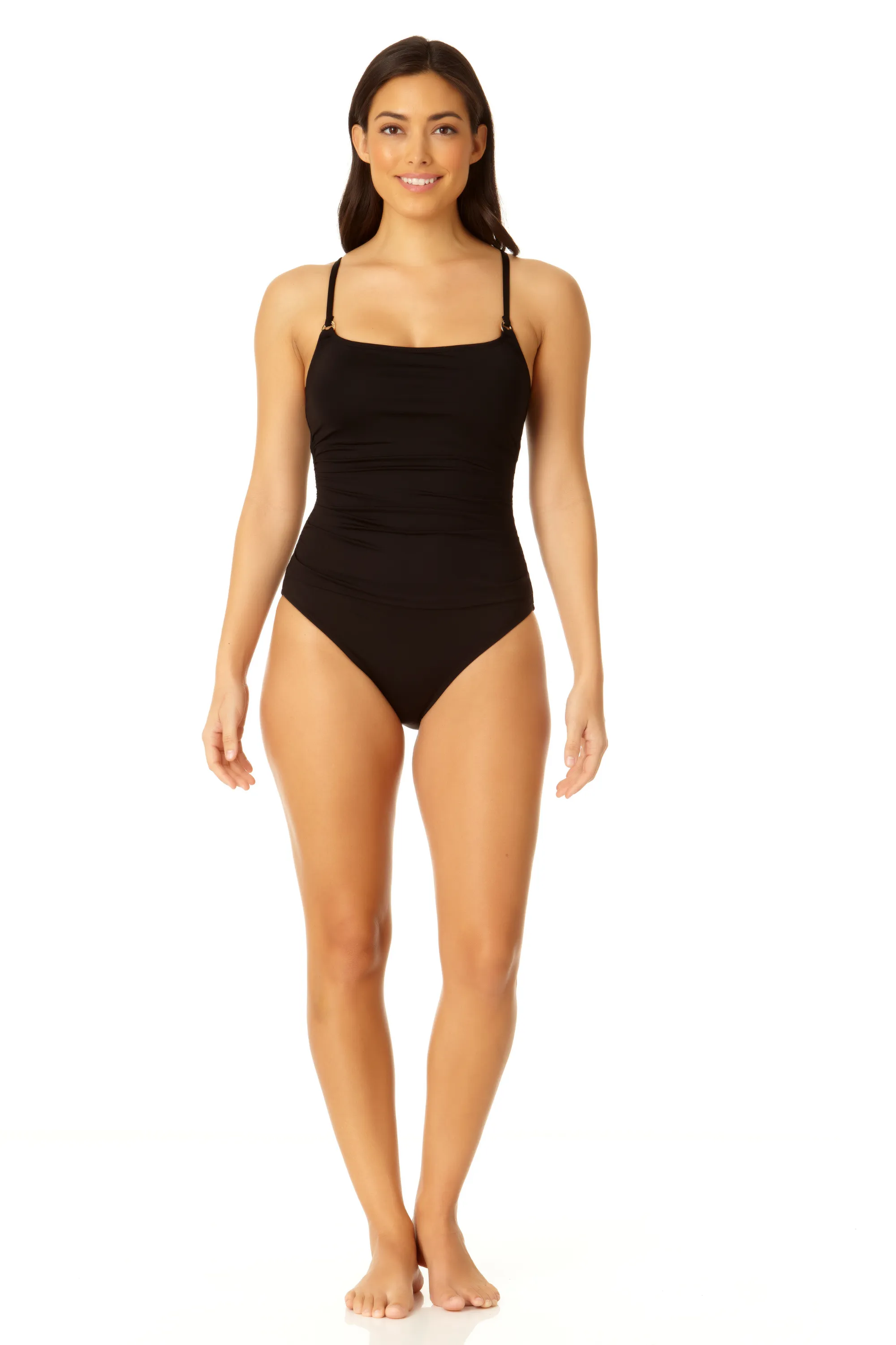 Women's Live in Color Shirred Lingerie Maillot One Piece