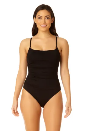 Women's Live in Color Shirred Lingerie Maillot One Piece