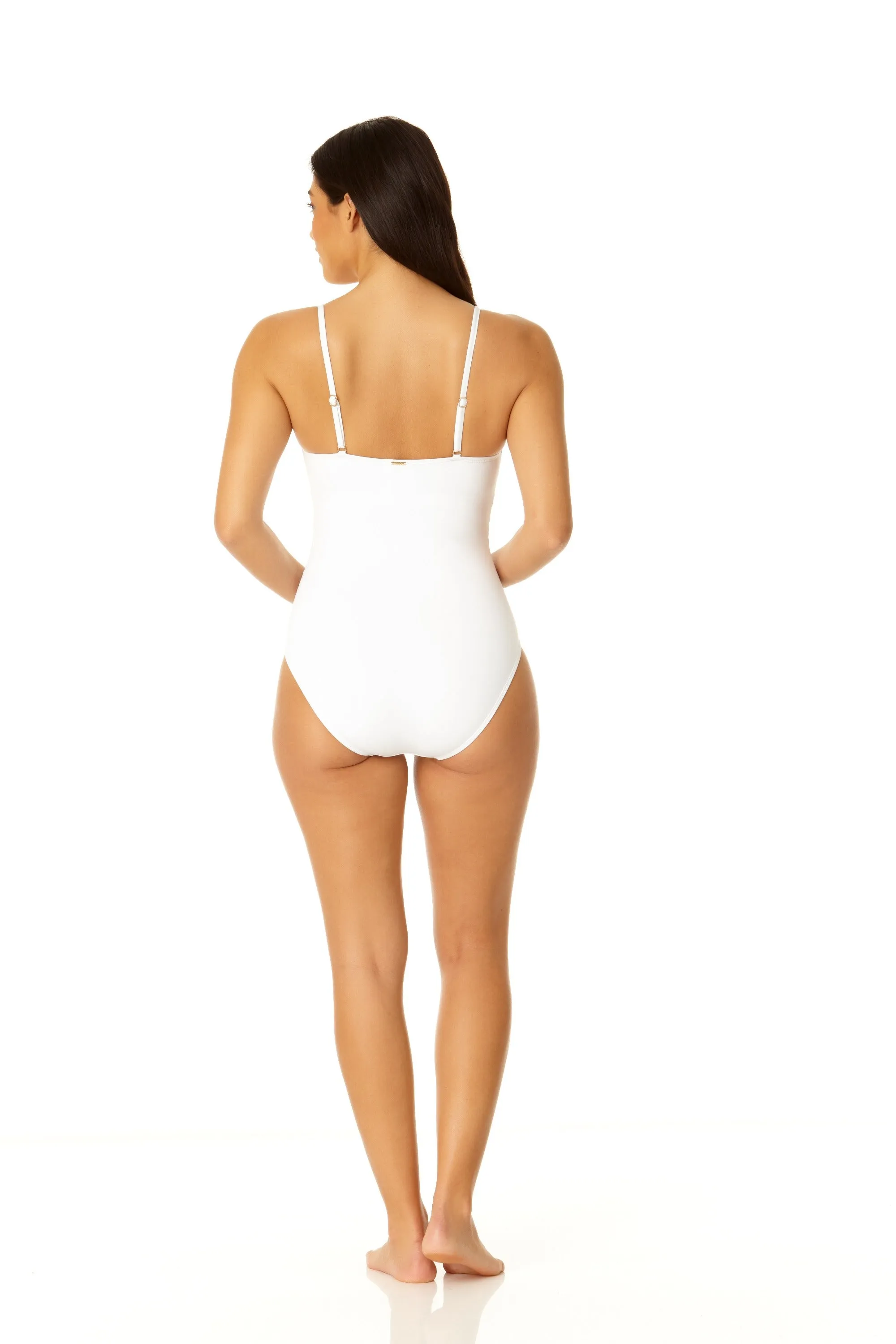 Women's Live in Color Shirred Lingerie Maillot One Piece