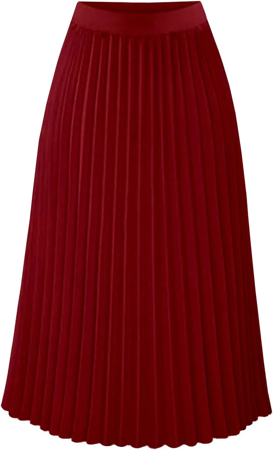 Womens Pleated Maxi Skirts High Waist Swing Boho Skirt Chiffon A-line Long Dress 2025 Elegant Dressy Casual Dresses